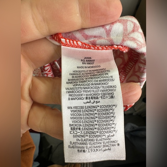 Boden Red and White Patterned Dress sz 12 - Picture 4 of 5